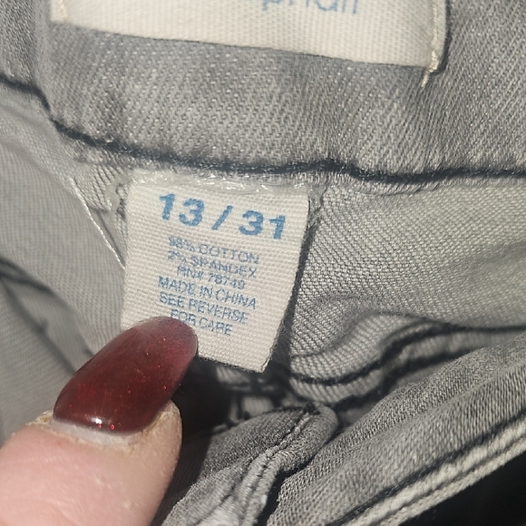 Blue Asphalt Junior's Distressed Gray Skinny Jeans Size 13/31 - Picture 7 of 11